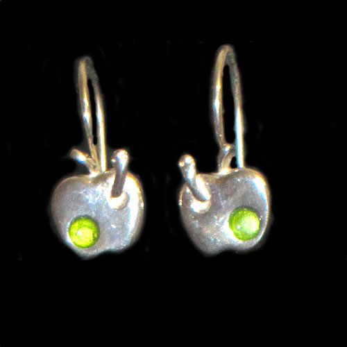 Imagen  Pendientes plata esmalte colgar